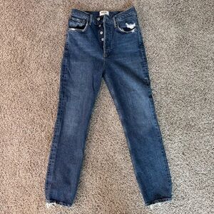 Agolde Dark Blue Straight Leg Jeans